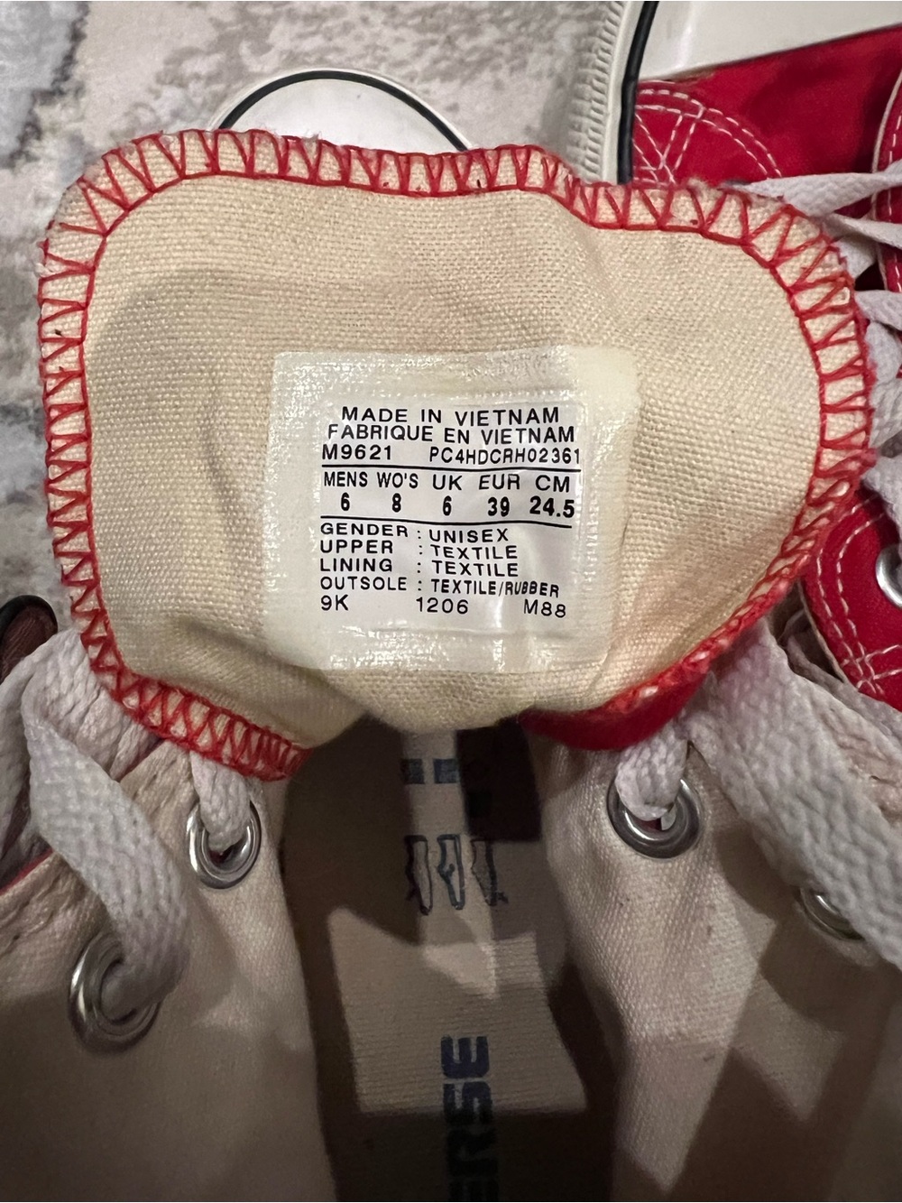 Converse Red High Top Canvas Sneakers - Picture 4 of 7